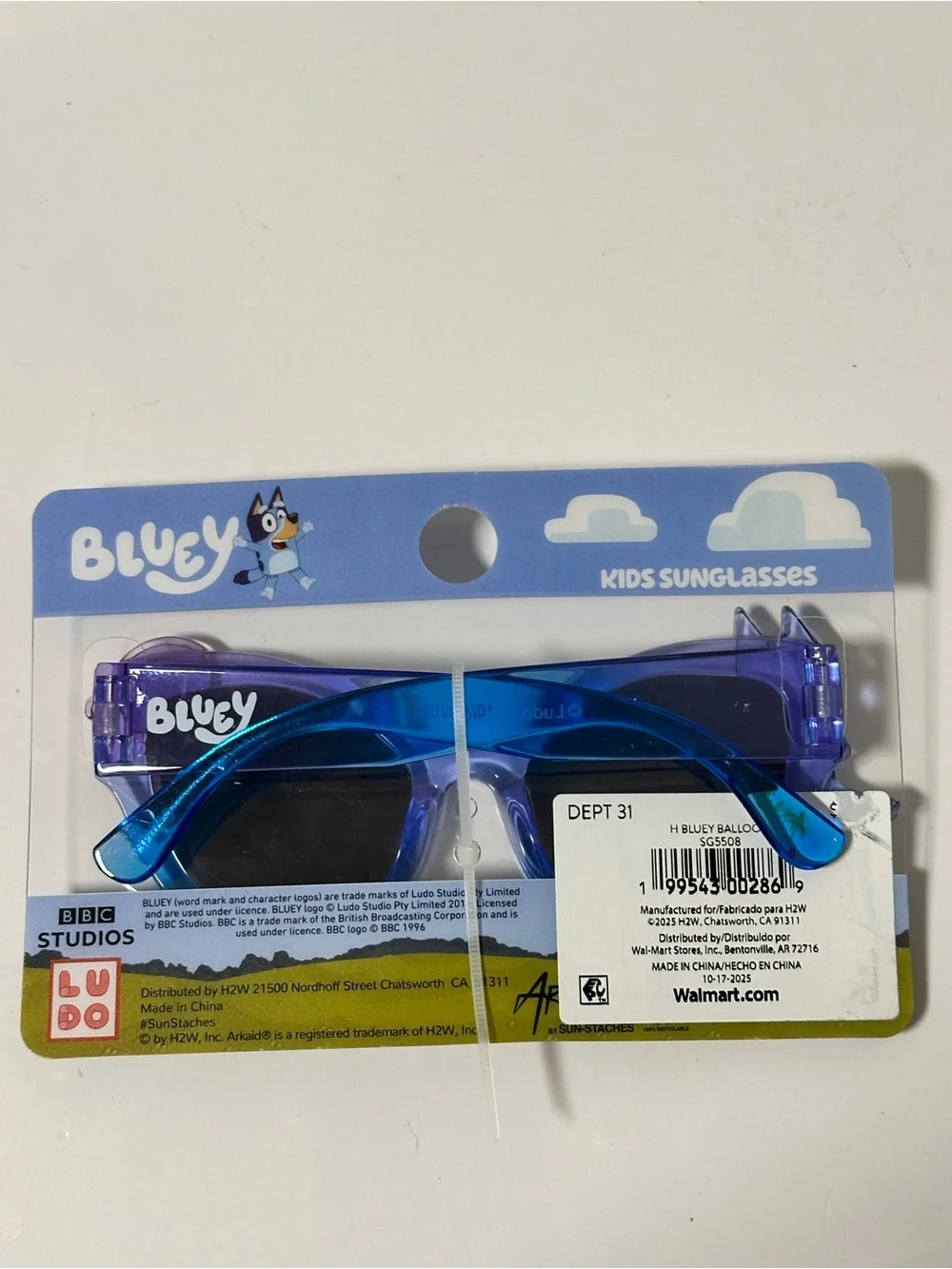 Bluey Kids Sunglasses with Purple-Blue Frame and UV Protection